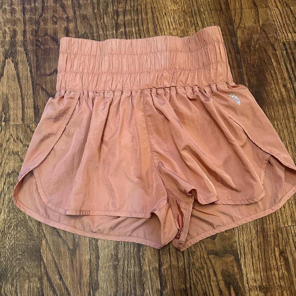Free People Movement The Way Home Shorts - peach color size medium